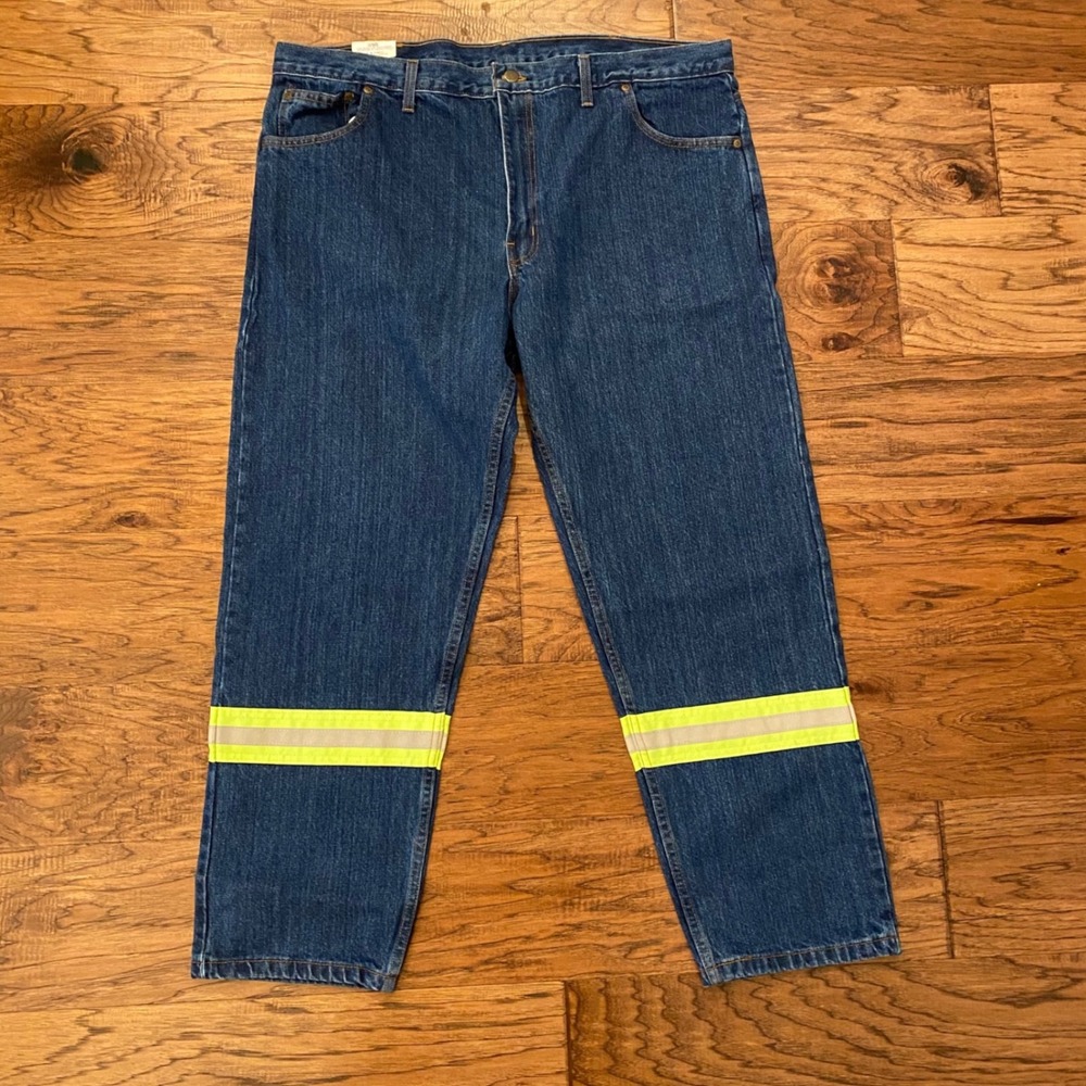 Big Bill Work Jeans Mens 44x30 Blue Reflective Tape Safety Pants RT1989 Canada